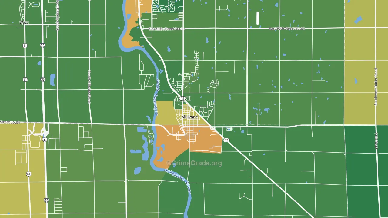 67110, KS Map of Theft Rates