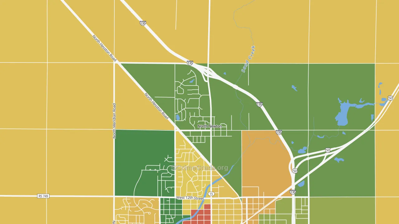 67117, KS Map of Theft Rates
