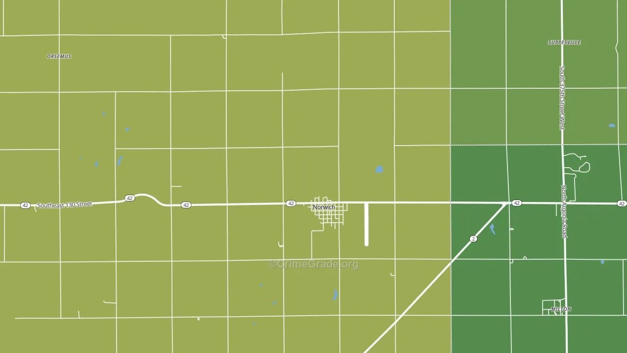 67118, KS Map of Theft Rates