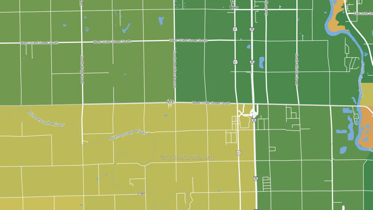 67120, KS Map of Theft Rates