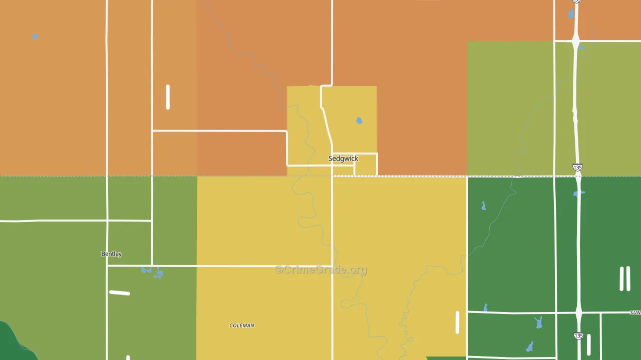 67135, KS Map of Theft Rates