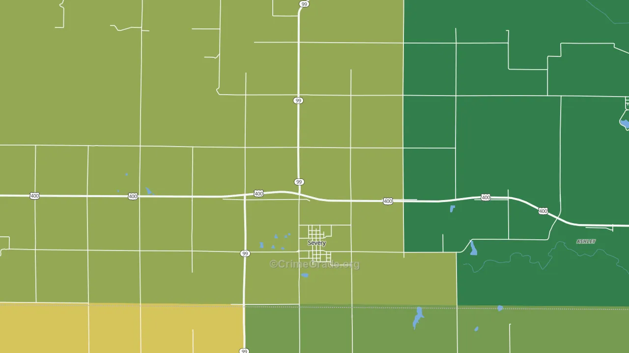 67137, KS Map of Theft Rates
