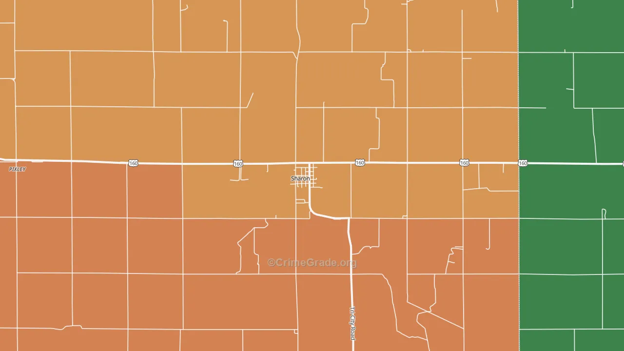 67138, KS Map of Theft Rates
