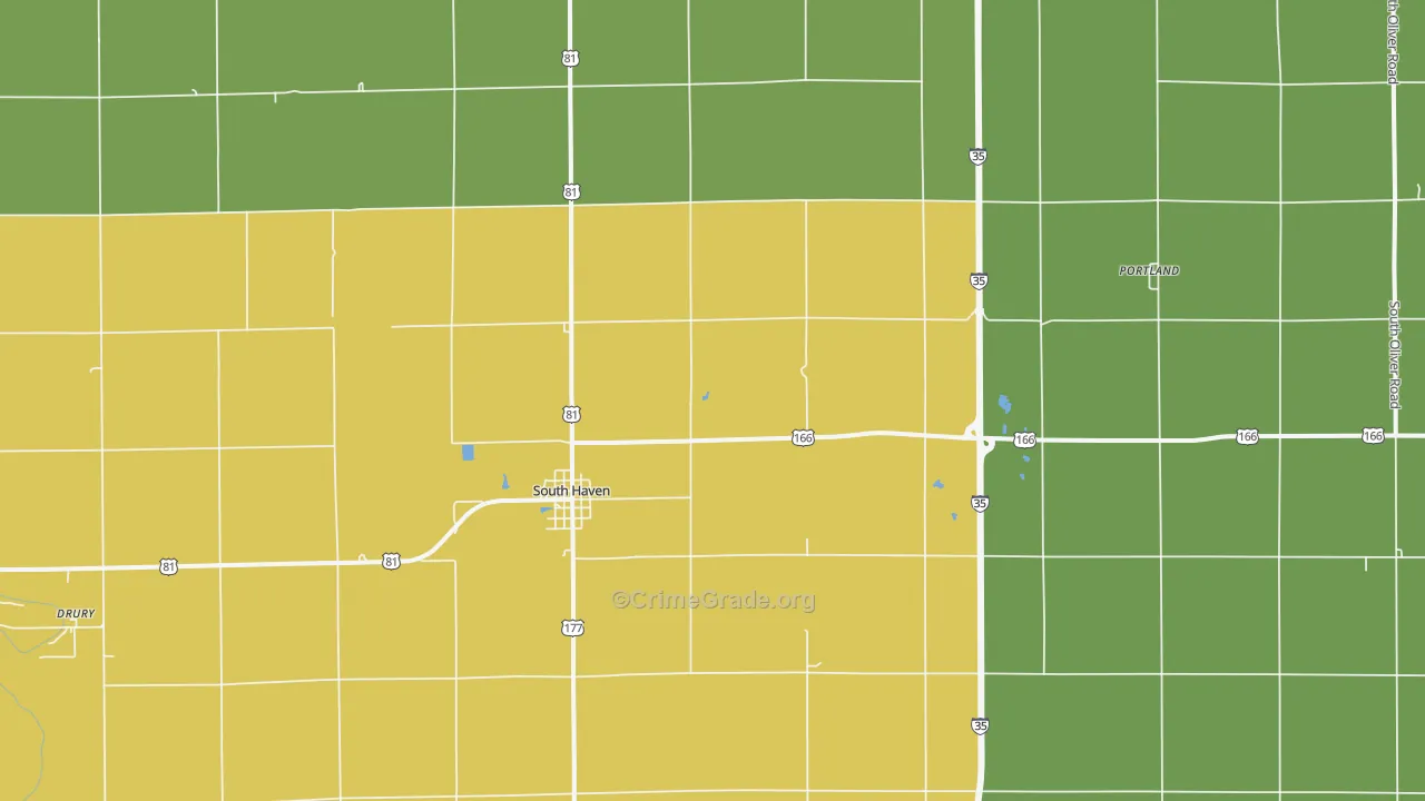 67140, KS Map of Theft Rates