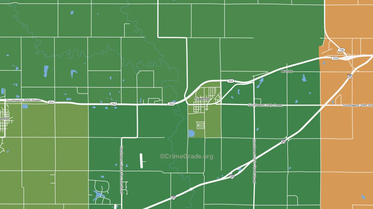 67144, KS Map of Theft Rates