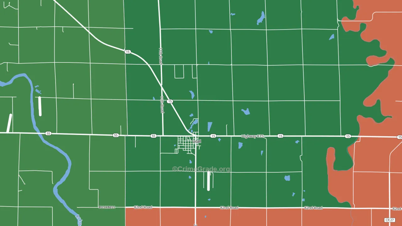 67146, KS Map of Theft Rates