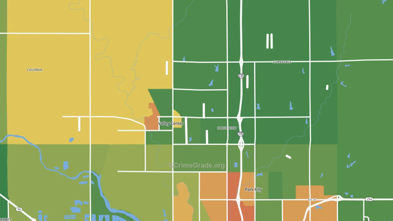 67147, KS Map of Theft Rates