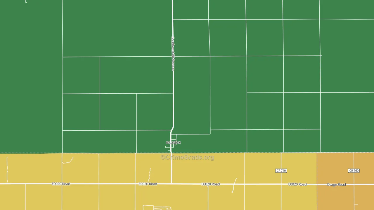 67150, KS Map of Theft Rates