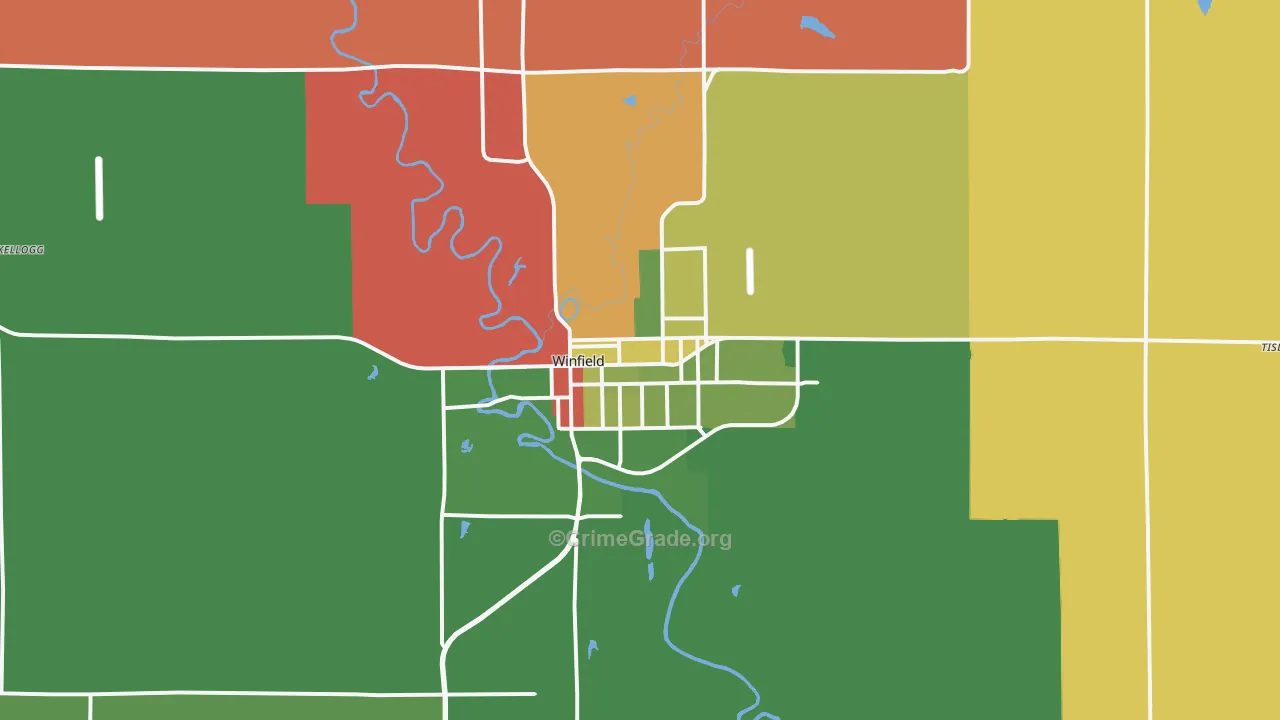 67156, KS Map of Theft Rates
