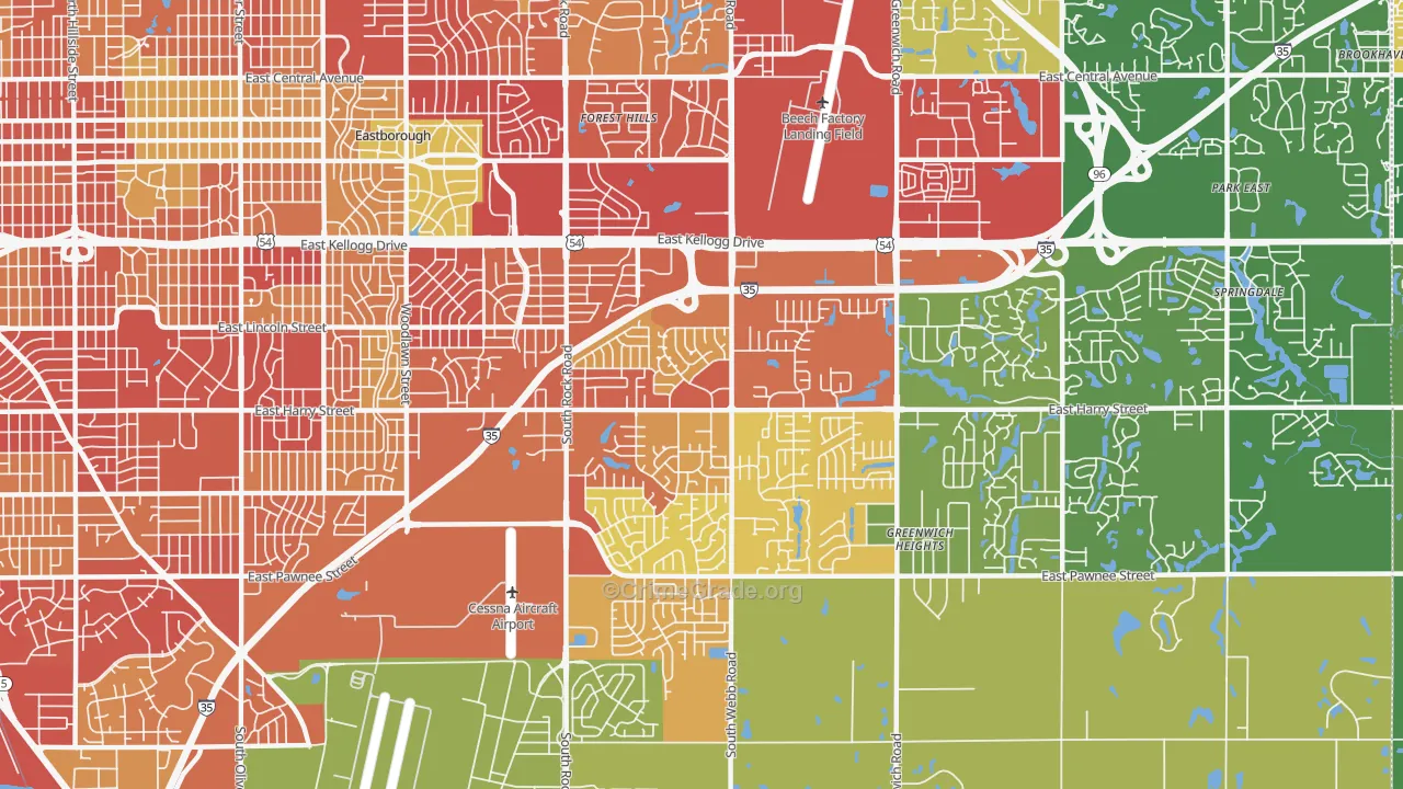 67207, KS Map of Theft Rates
