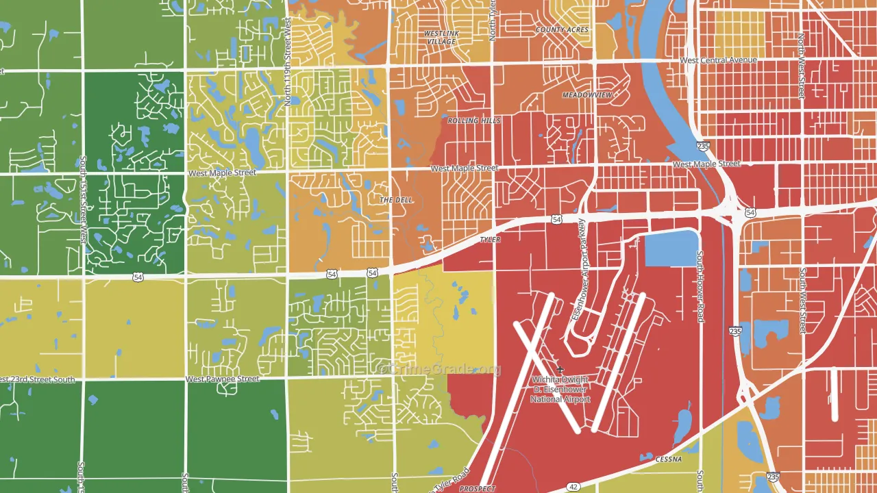 67209, KS Map of Theft Rates
