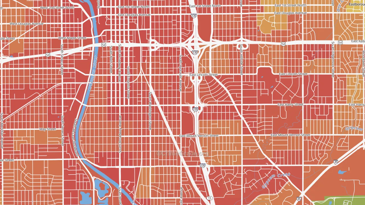 67211, KS Map of Theft Rates