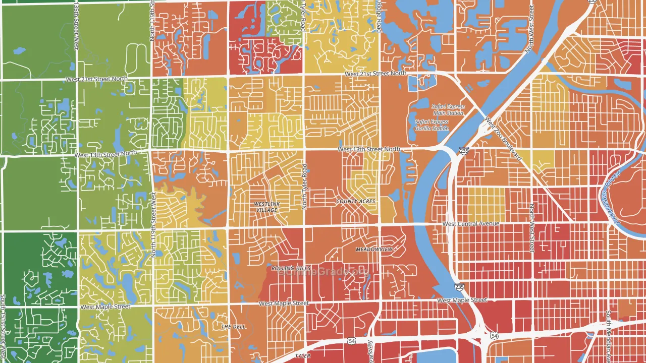 67212, KS Map of Theft Rates