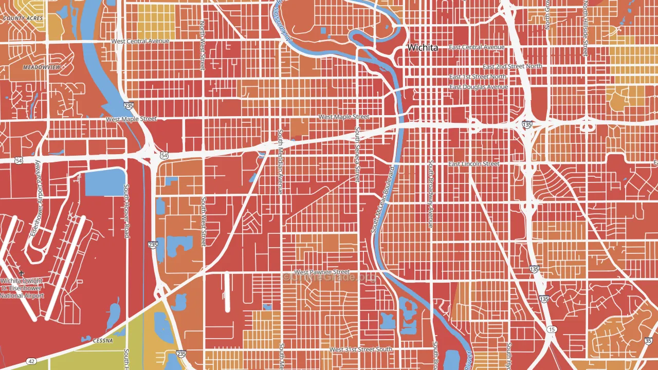 67213, KS Map of Theft Rates