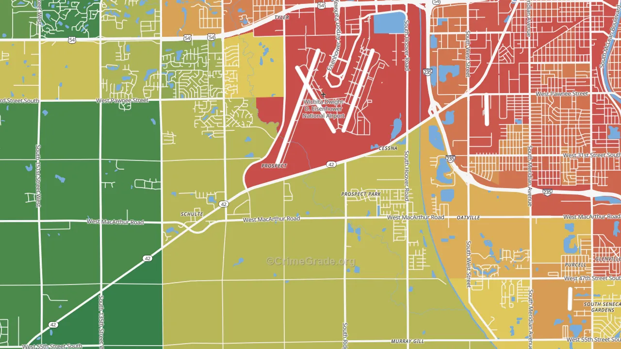 67215, KS Map of Theft Rates