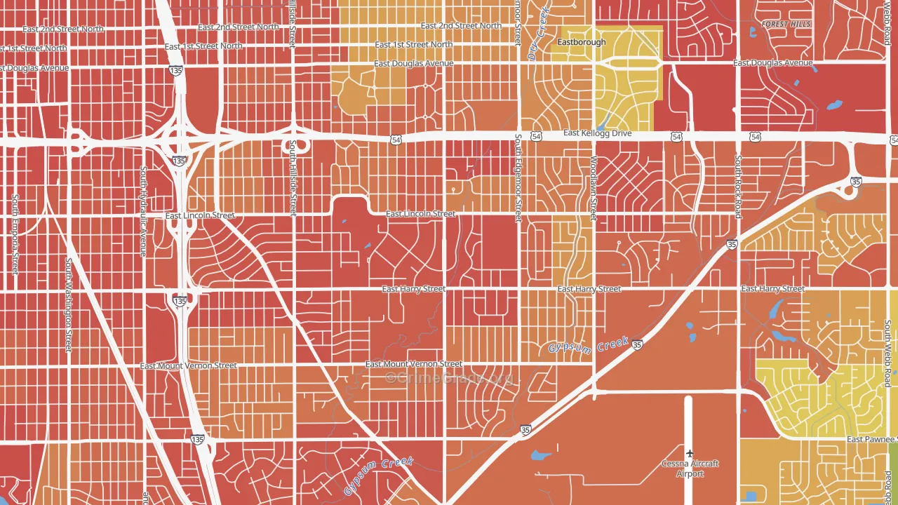 67218, KS Map of Theft Rates