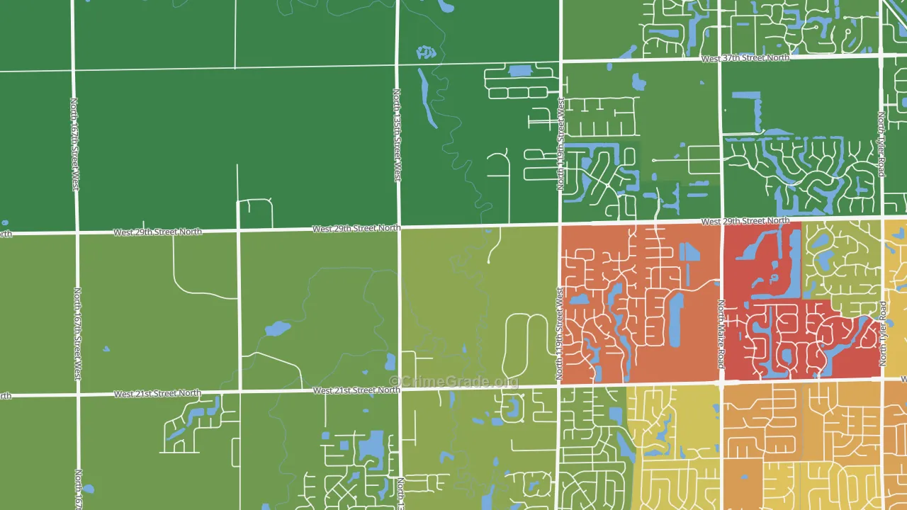 67223, KS Map of Theft Rates