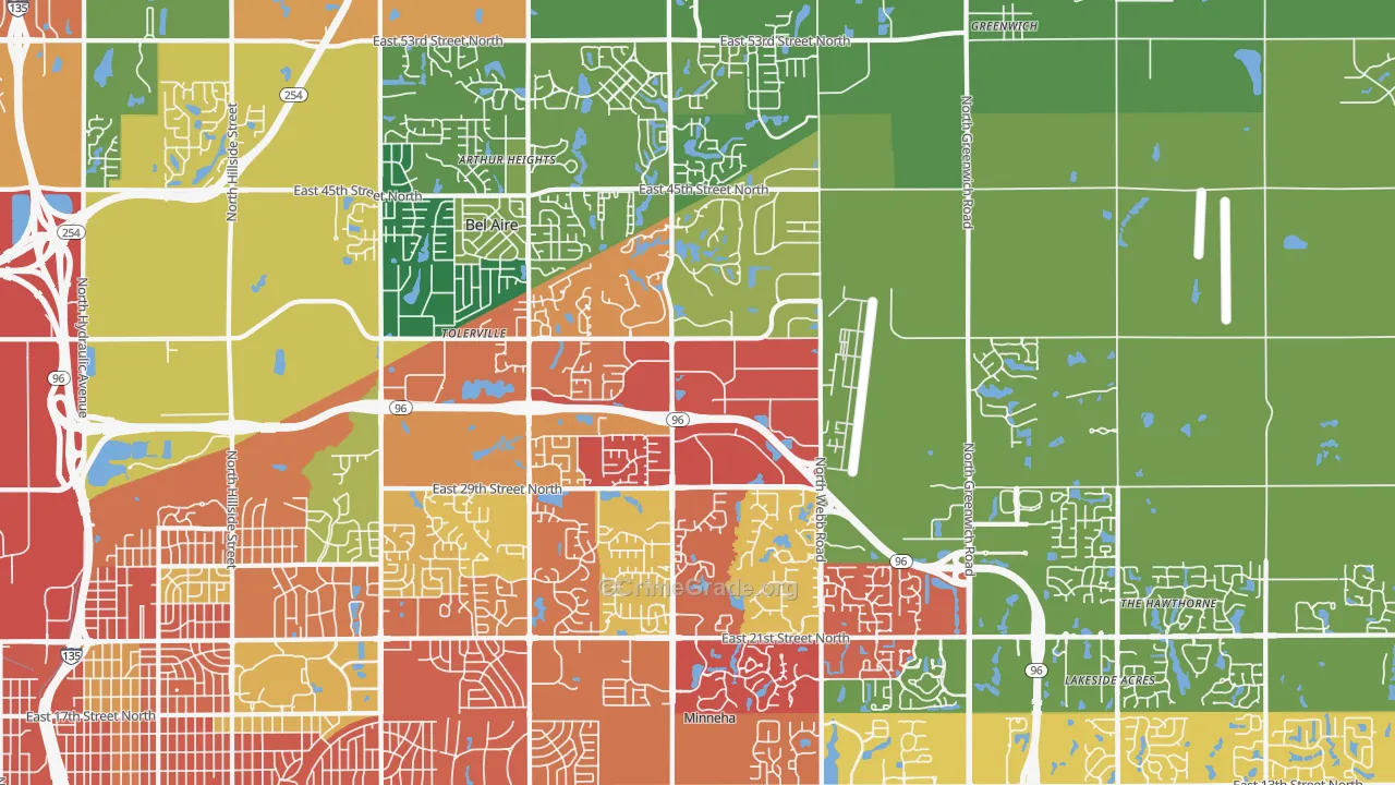 67226, KS Map of Theft Rates