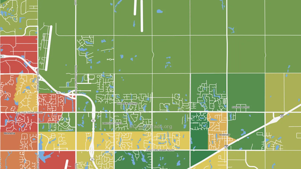 67228, KS Map of Theft Rates