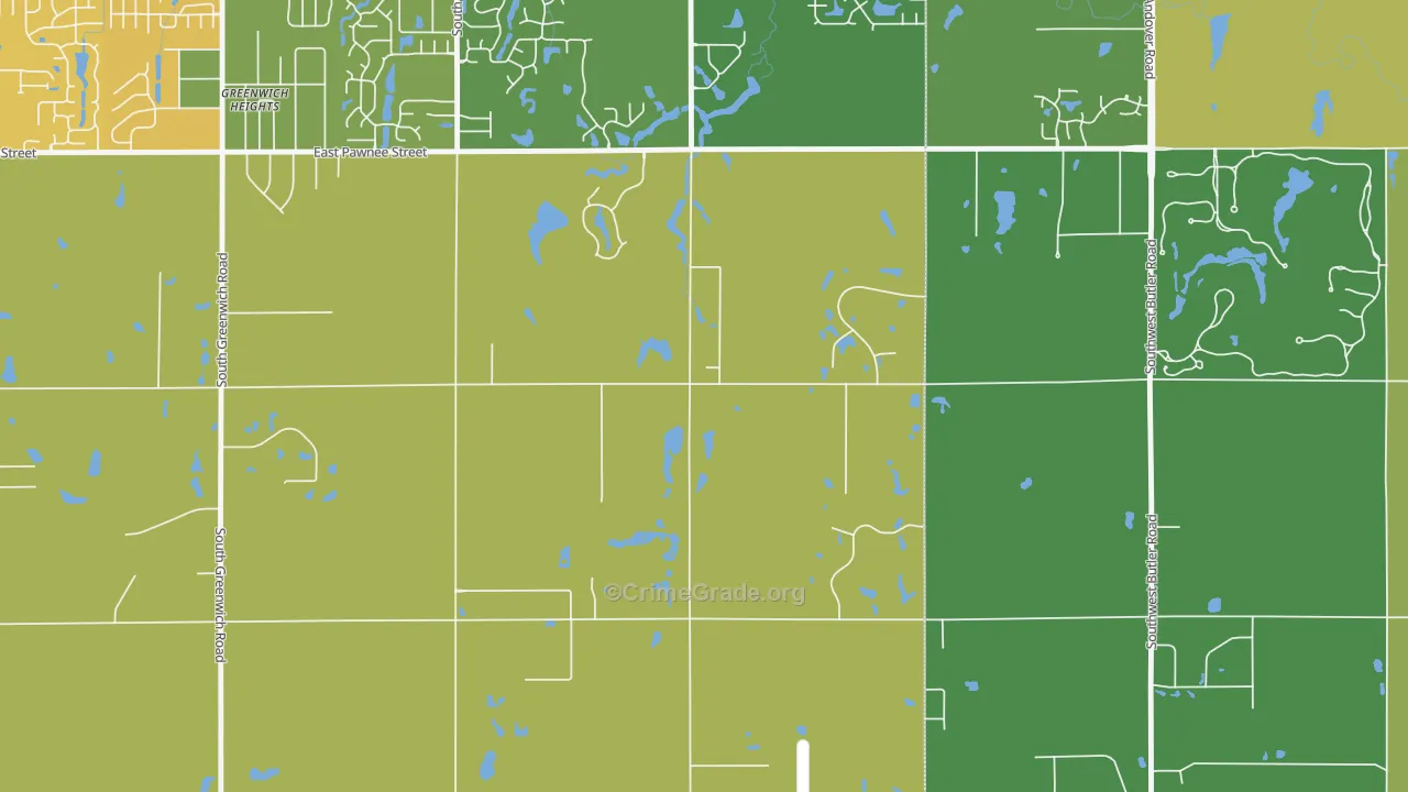 67232, KS Map of Theft Rates
