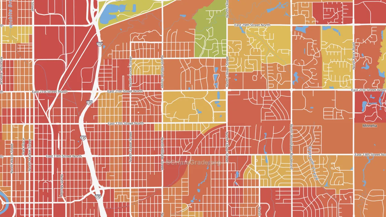 67260, KS Map of Theft Rates