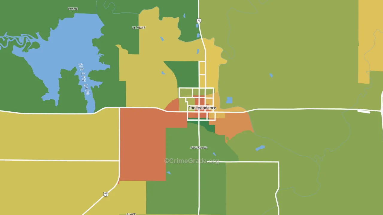 67301, KS Map of Theft Rates