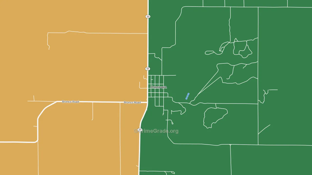 67334, KS Map of Theft Rates