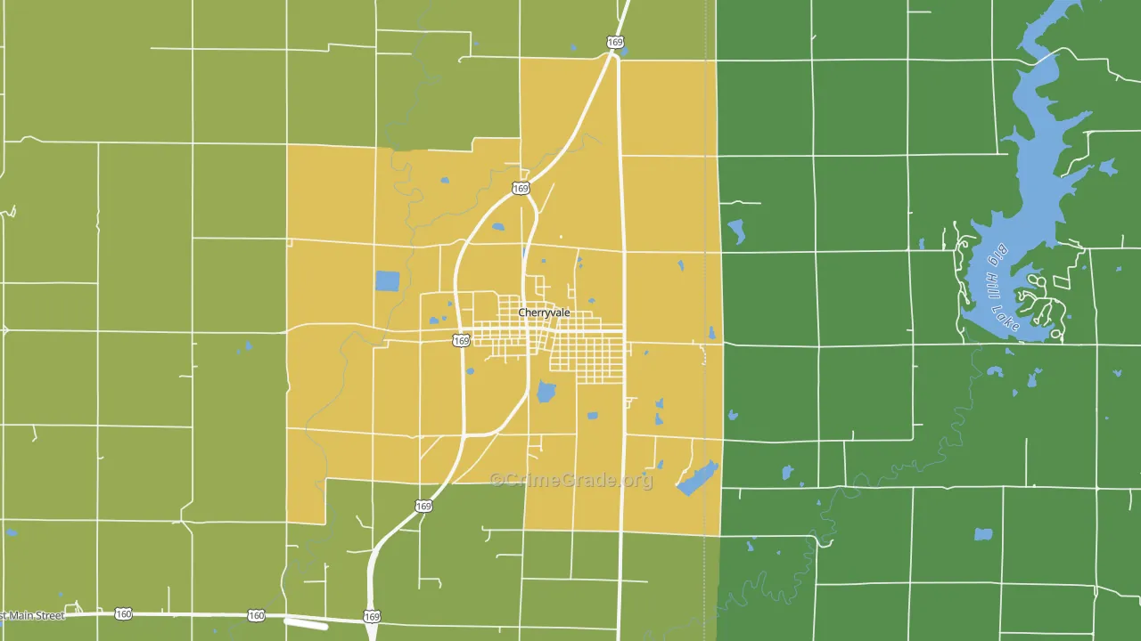 67335, KS Map of Theft Rates
