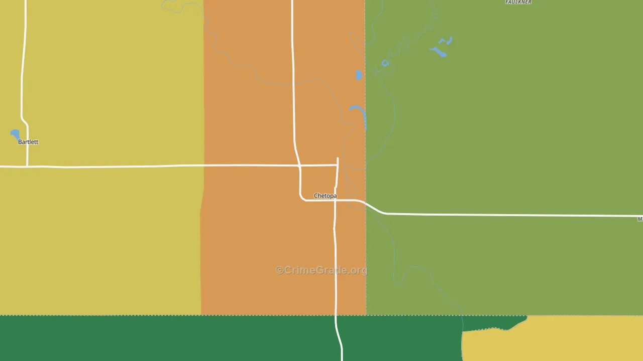 67336, KS Map of Theft Rates