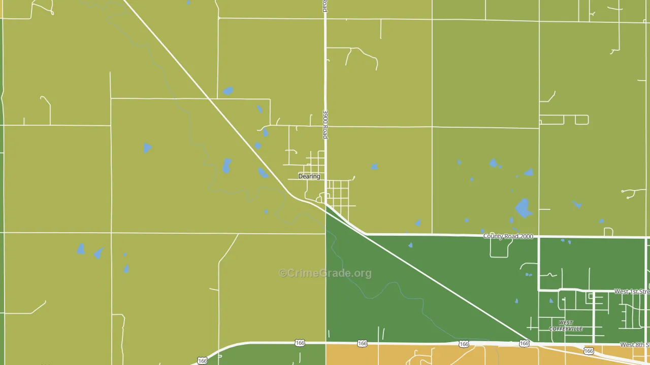 67340, KS Map of Theft Rates