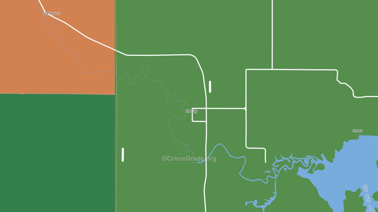 67344, KS Map of Theft Rates