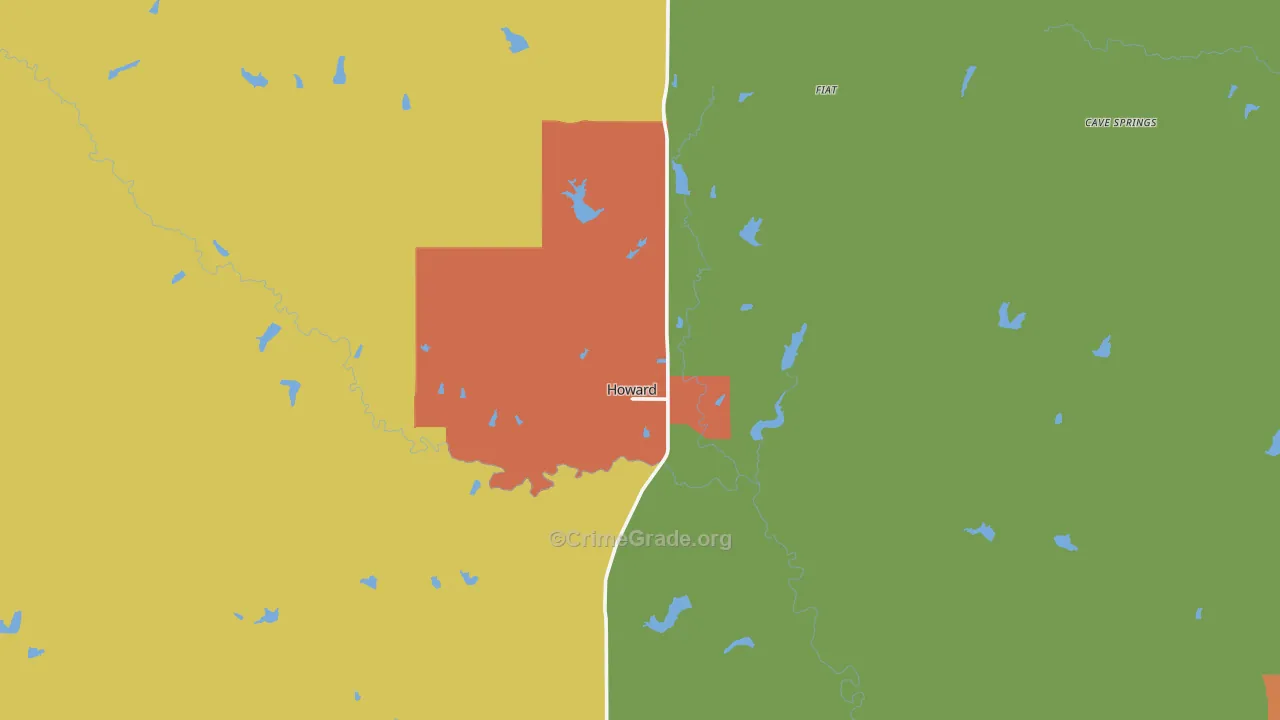 67349, KS Map of Theft Rates