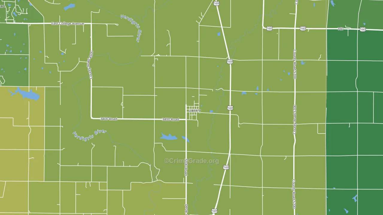67351, KS Map of Theft Rates