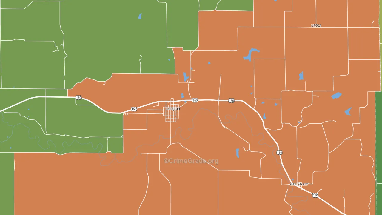 67352, KS Map of Theft Rates