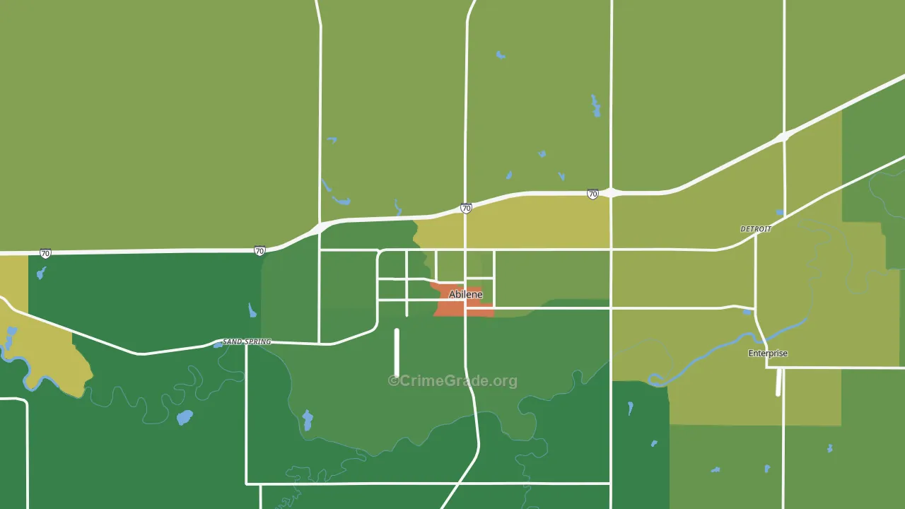 67410, KS Map of Theft Rates