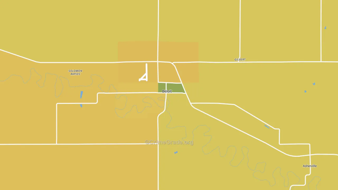 67420, KS Map of Theft Rates