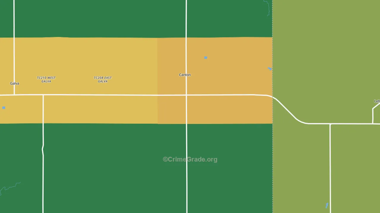67428, KS Map of Theft Rates