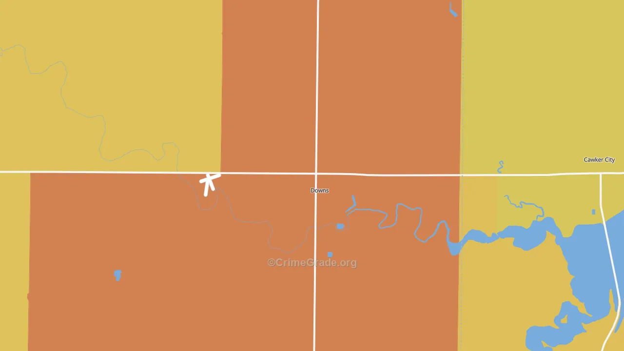 67437, KS Map of Theft Rates