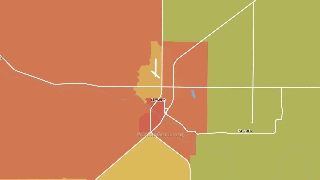 67439, KS Map of Theft Rates