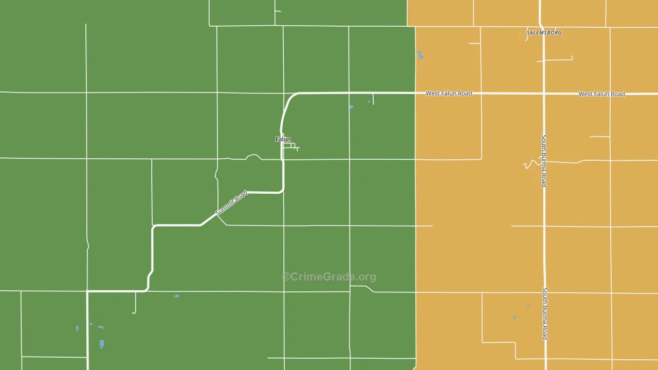 67442, KS Map of Theft Rates