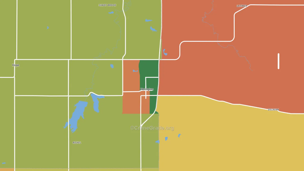 67449, KS Map of Theft Rates