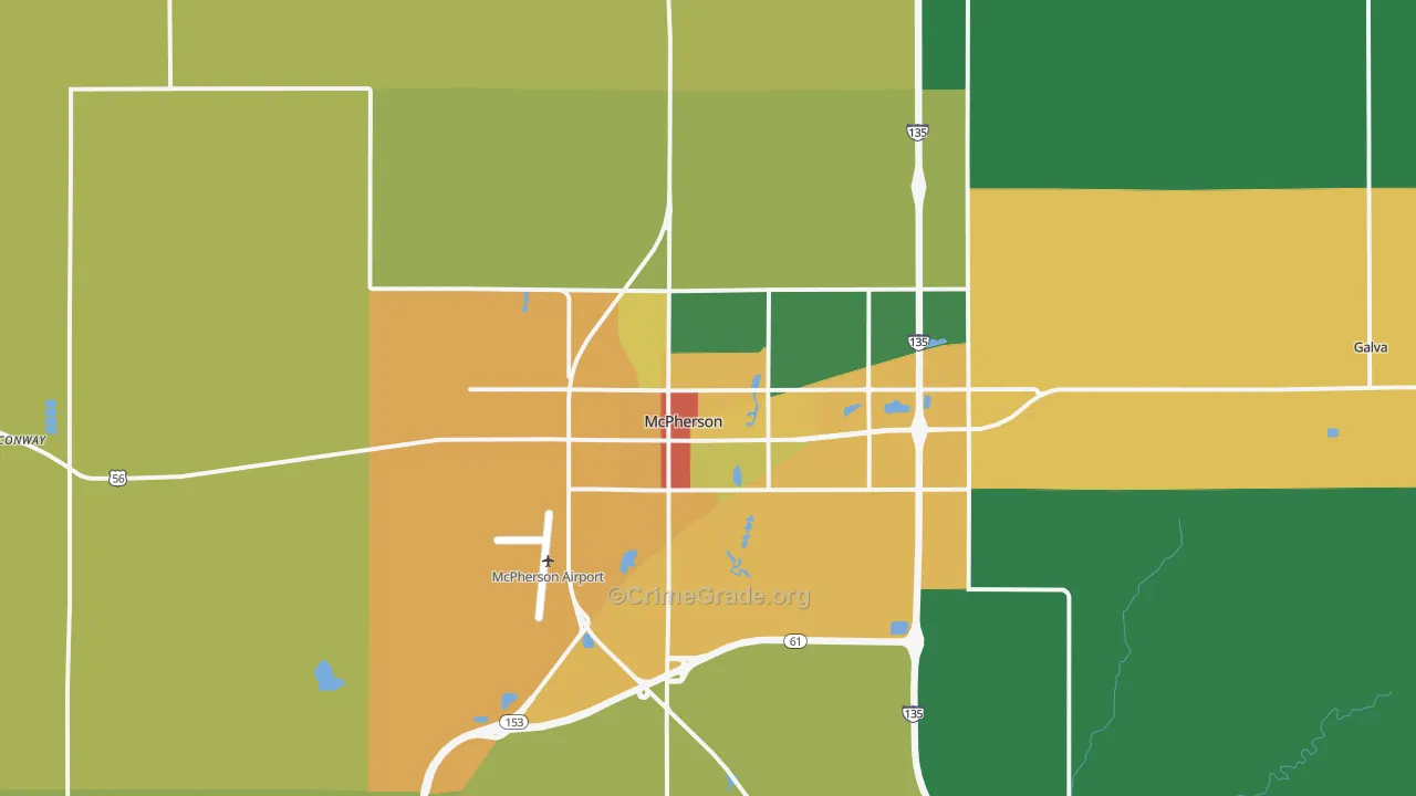 67460, KS Map of Theft Rates