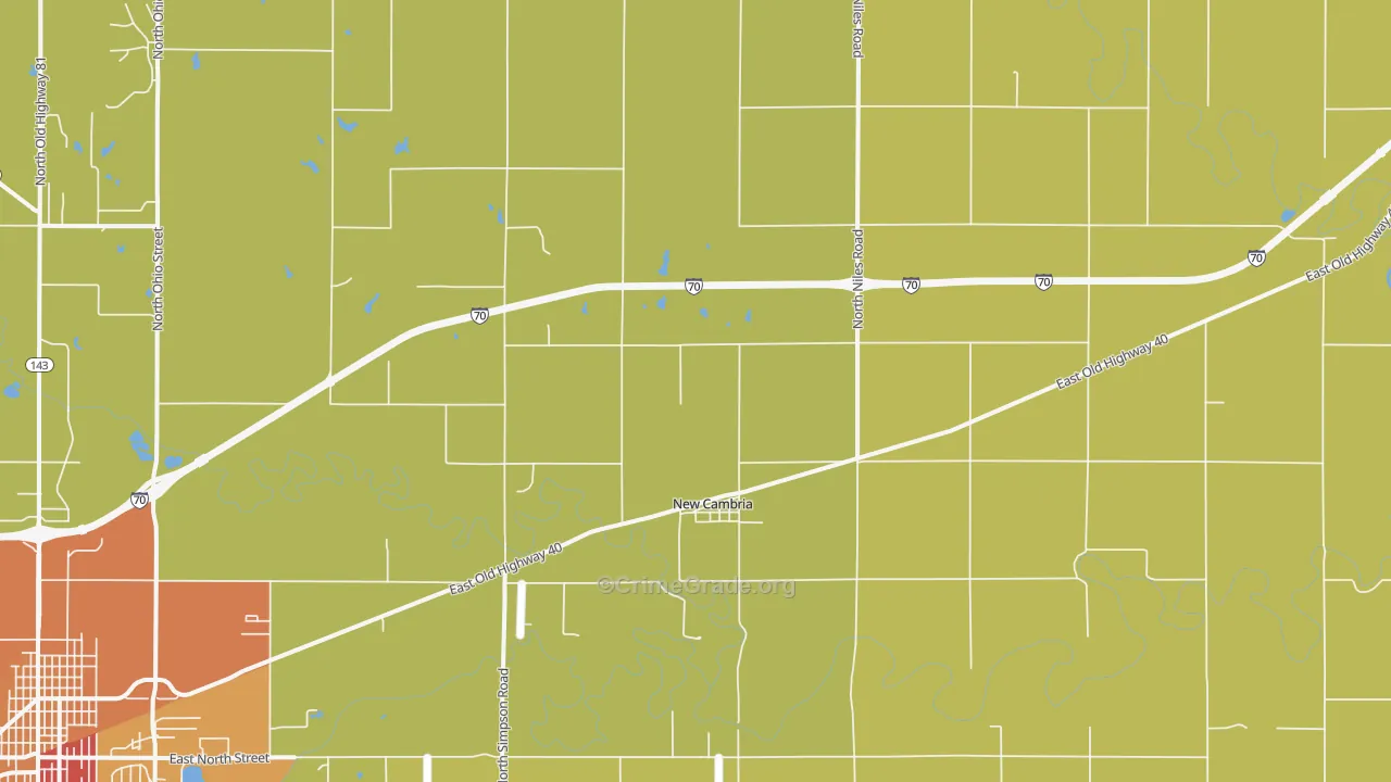 67470, KS Map of Theft Rates