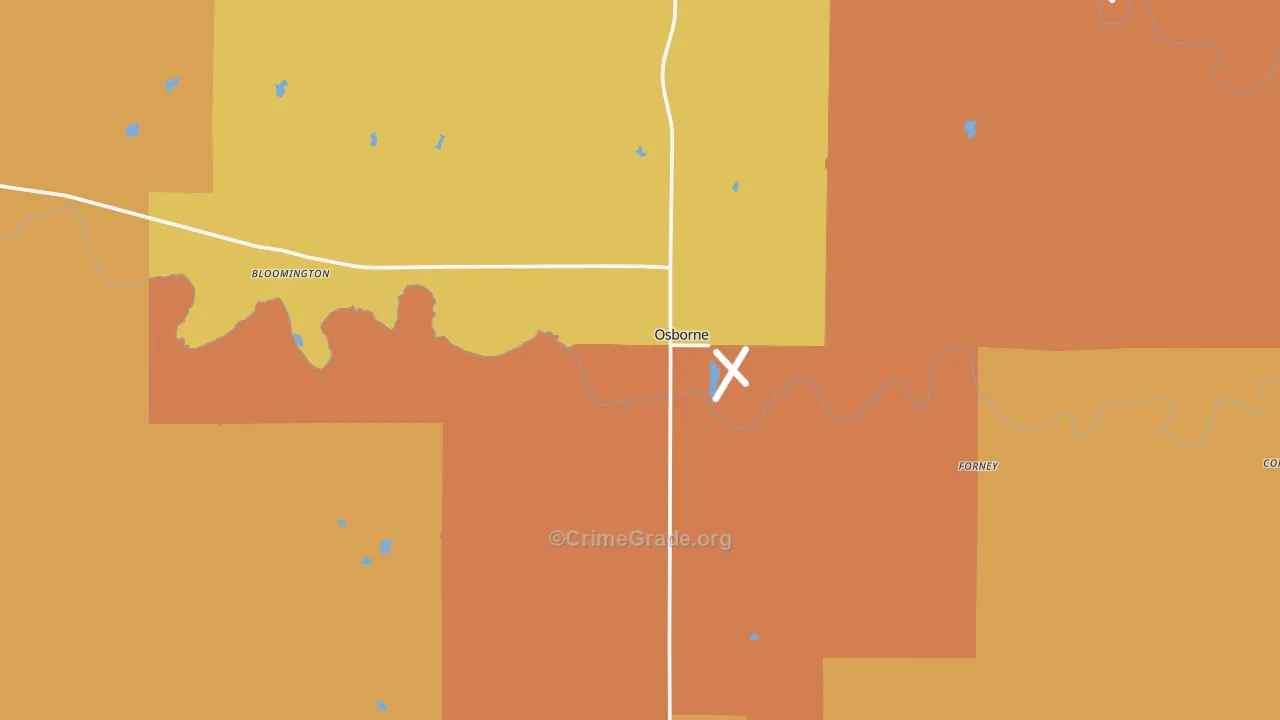 67473, KS Map of Theft Rates