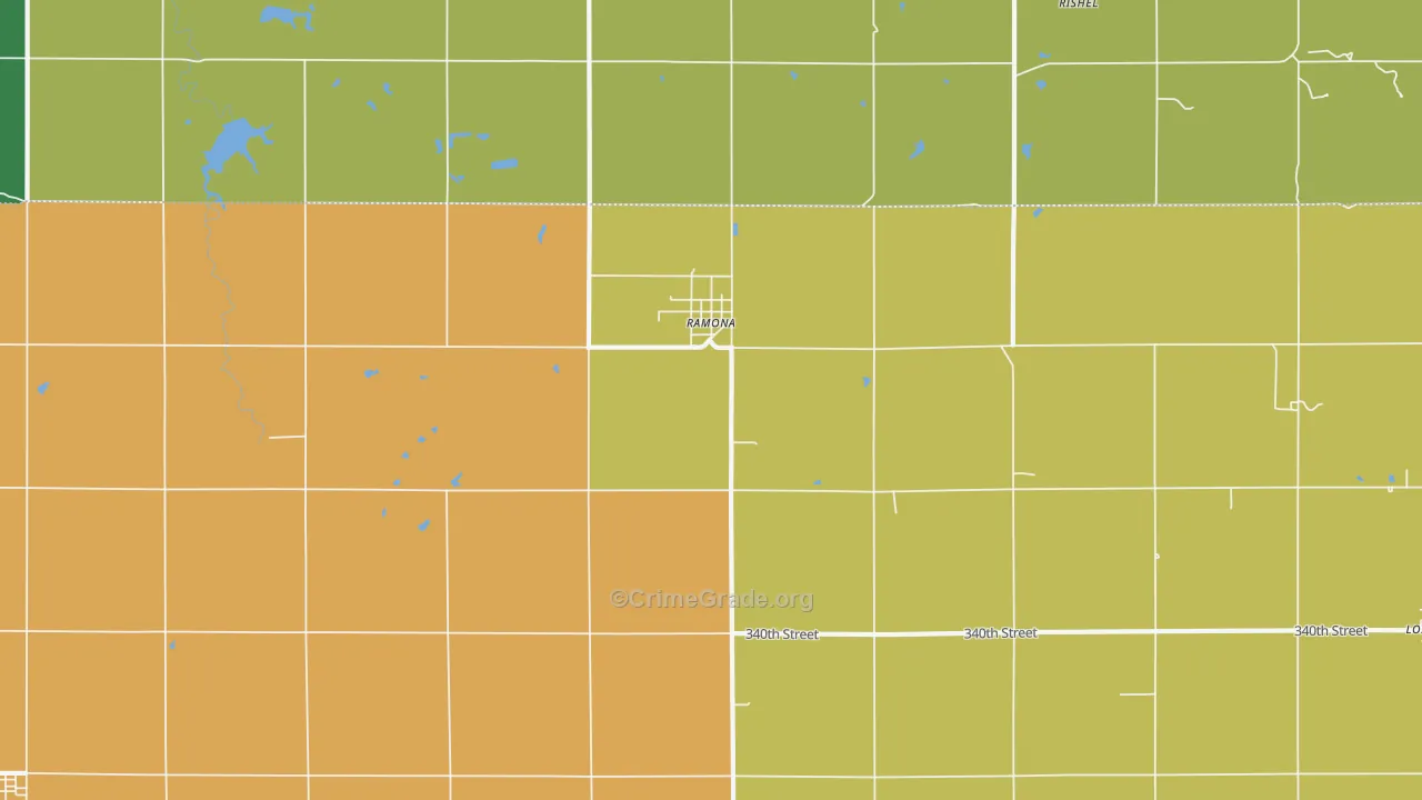 67475, KS Map of Theft Rates