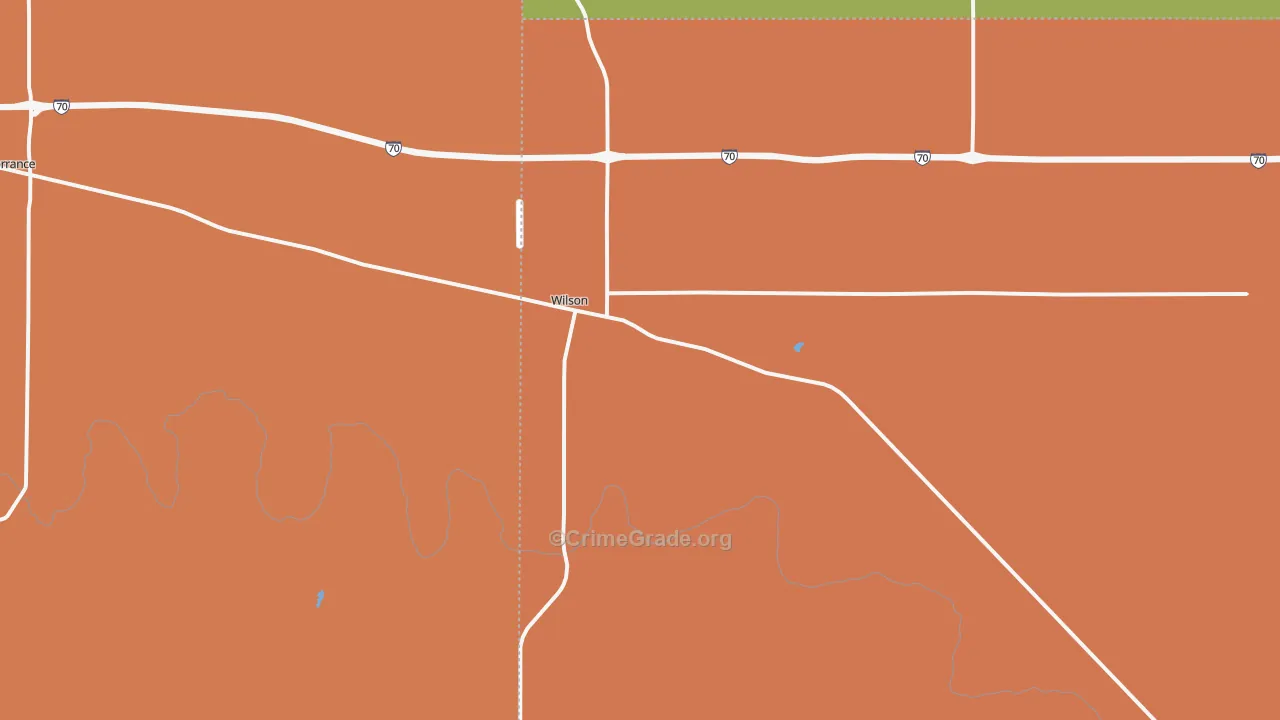67490, KS Map of Theft Rates