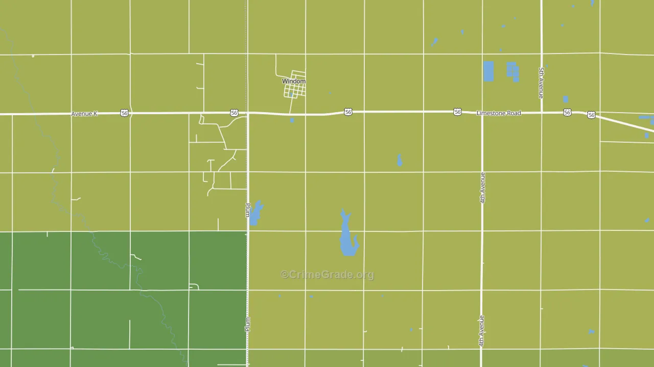 67491, KS Map of Theft Rates