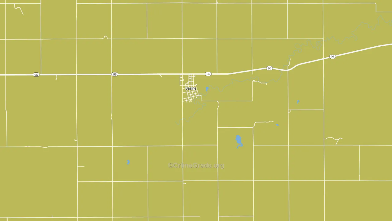 67516, KS Map of Theft Rates