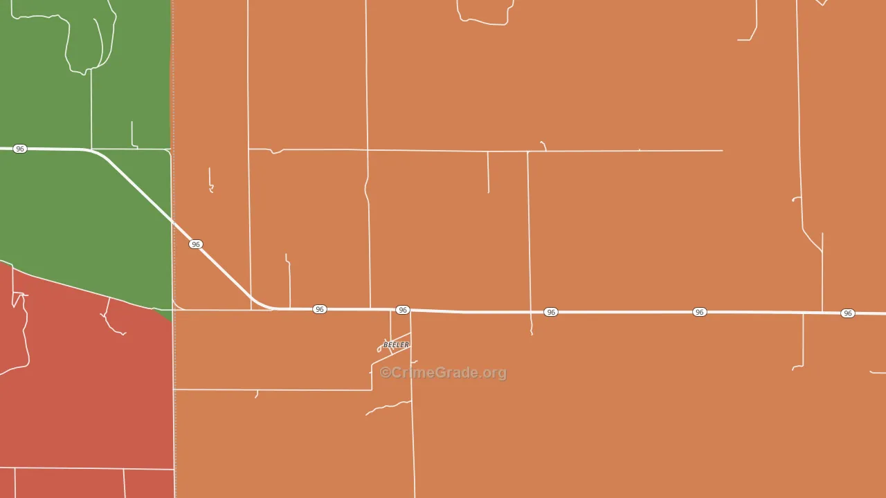 67518, KS Map of Theft Rates