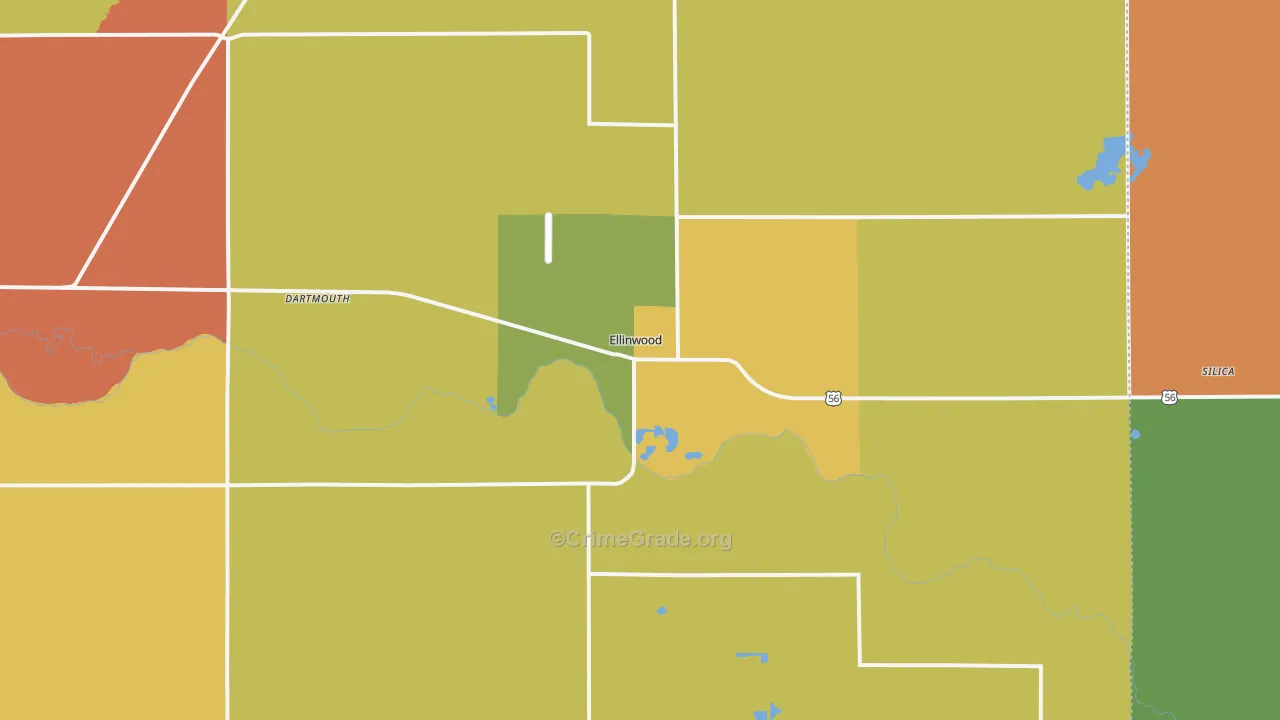 67526, KS Map of Theft Rates